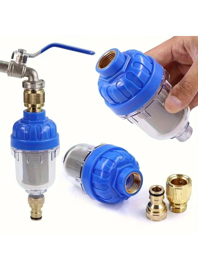Heavy Duty Garden Hose Filter With Transparent Window 1pc Tool Free Installation - Image 1